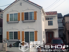 のバルコニー・ベランダ屋根 ライザーテラスII   F型 屋根タイプ 単体 積雪〜20cm対応【片袖納まり】＋吊り下げ物干し　標準　2本入 施工例