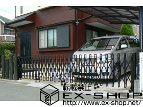 のカーゲート レイオス4型 ノンレール 片開き 施工例