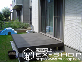 のウッドデッキ リウッドデッキII  標準 単体＋独立式リウッドステップ 施工例