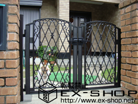 の門扉 ファンタジア門扉 1型 両開き 門柱使用 施工例