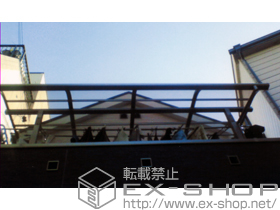 のバルコニー・ベランダ屋根 ライザーテラス?R型 単体 屋根タイプ 積雪〜20cm対応 施工例