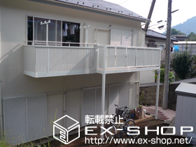 のバルコニー バルコニー BC-X型 パンチングパネル 単体 柱建て式 施工例