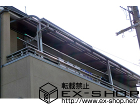 のバルコニー・ベランダ屋根 ライザーテラスII R型 屋根タイプ 連棟 積雪〜20cm対応 施工例