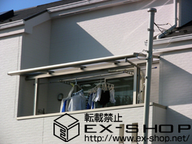 のバルコニー・ベランダ屋根 ライザーテラスII Ｆ型 単体 屋根タイプ 積雪〜20cm対応 施工例