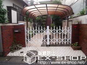 のカーゲート トリップゲート PA型 ノンレール 両開き 施工例