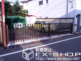 のカーゲート アルシャインM型 Aタイプ サイドレール 両開き 施工例