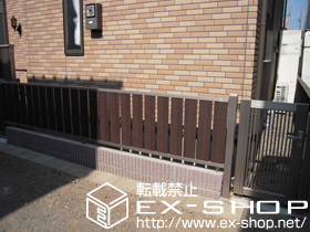 の門扉 プリレオR2型 片開き［柱使用］ 施工例