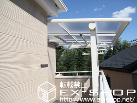 のバルコニー・ベランダ屋根 ヴェクターテラス F型 屋根タイプ 単体　積雪〜20cm対応 施工例