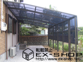 のカーポート ルーフポートシグマIII 縦連棟 積雪〜20cm対応＋サイドパネル2段（H800＋H800） 施工例