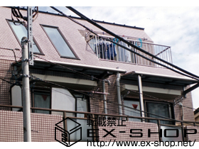 のバルコニー・ベランダ屋根 ライザーテラスII F型 ルーフタイプ 単体 積雪〜20cm対応 施工例