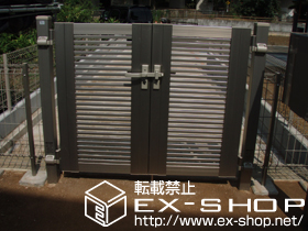 の門扉 シャレオR1型門扉 両開き 柱使用タイプ 施工例