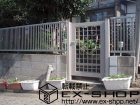 の門扉 セレビュー門扉5型 片開き 門柱式 施工例