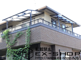 のバルコニー・ベランダ屋根 パワーアルファ L型 単体 屋根タイプ 積雪〜30cm対応 施工例