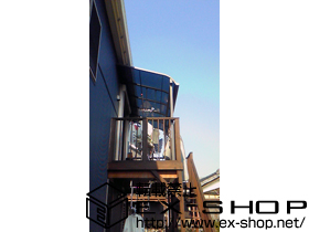 のテラス屋根 ライザーテラスII   R型 テラスタイプ 単体 積雪〜20cm対応 施工例