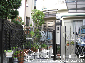 の門扉 アプローチ ルナ EL型 親子開き 施工例