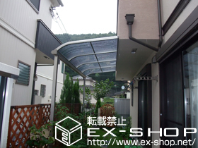 のテラス屋根 プレシオステラス R型 単体 テラスタイプ 積雪〜20cm対応＋水平式物干し 標準 2本入（木造躯体式） 施工例