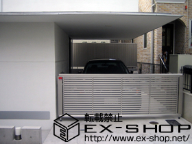 のカーゲート エクスラインアップゲート 5型 電動式 施工例