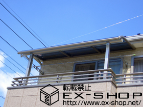 のバルコニー・ベランダ屋根 プレシオステラス R型 屋根タイプ 積雪〜20cm対応 施工例