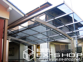 のカーポート プレシオスポート 積雪〜20cm対応＋収納式物干しセット2型 施工例