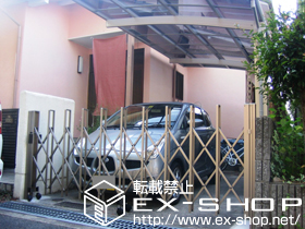 のカーゲート トリップゲート PA型 ノンレール 片開き 施工例