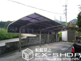 のカーポート テールポートシグマIII 縦連棟 積雪〜20cm対応＋着脱式サポート柱＋屋根材ホルダー 施工例