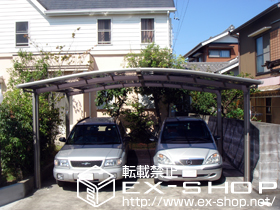 のカーポート カーブポートシグマIII   ワイド 積雪〜20cm対応 施工例