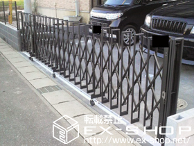 のカーゲート セレビューMA型 ガイドレール式 両開き親子 施工例