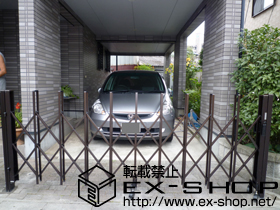 のカーゲート トリップゲート PA型 ノンレール 片開き 施工例