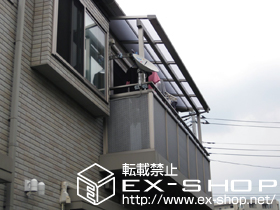 のバルコニー・ベランダ屋根 ライザーテラスII F型 屋根タイプ 単体 積雪〜20cm対応 施工例