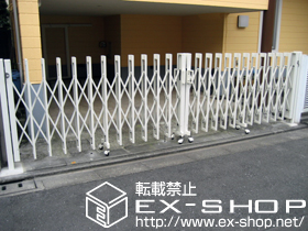 のカーゲート アルシャインM型Aタイプ　ノンレール 両開き 施工例