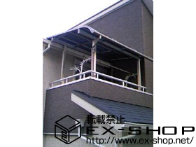 のバルコニー・ベランダ屋根 ライザーテラスII   R型 屋根タイプ 単体 積雪〜20cm対応 施工例