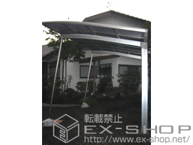 のカーポート カーブポートシグマIII 積雪〜20cm対応＋着脱式サポート（補助柱） 施工例