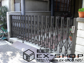 のカーゲート アルシャインM型 Aタイプ ノンレール 片開き 施工例