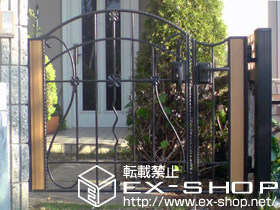 の門扉 エルマージュ1型　親子開き［柱使用］ 施工例