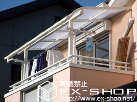 のバルコニー・ベランダ屋根 ライザーテラスII R型 屋根タイプ 単体 積雪〜20cm対応 施工例