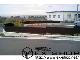 のフェンス・柵 エクスラインフェンス8型 自由柱施工 施工例