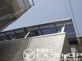 のバルコニー・ベランダ屋根 ヴェクター F型 連棟 ルーフタイプ 積雪〜20cm対応 施工例