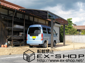 のカーポート カーブポートシグマIII 積雪〜20cm対応＋サイドパネル 施工例