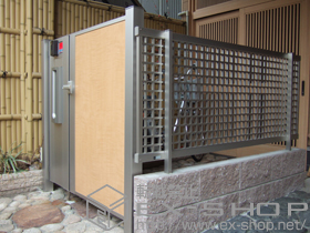 のフェンス・柵 エクスラインフェンス3型［自由柱］ 施工例