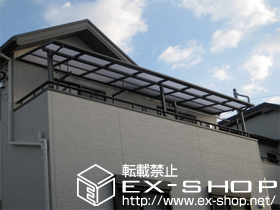 のバルコニー・ベランダ屋根 ライザーテラスII F型 屋根タイプ 連棟 積雪〜20cm対応 施工例