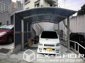 のカーポート レイナツインポート 積雪〜20cm対応＋レイナツインポート サイドパネル 57-19H 施工例