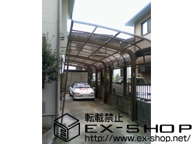 のカーポート テールポートシグマ? 縦連棟タイプ 積雪〜20cm対応＋収納式サポート×3本 施工例