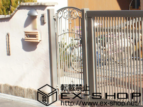 の門扉 フェスタA型 片開き 柱使用 施工例