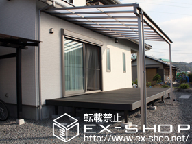 のテラス屋根 ライザーテラスII F型 テラスタイプ 単体 積雪〜20cm対応 施工例