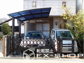 のカーゲート リフティングアコー 1型ワイド 片開き 施工例