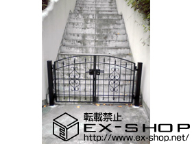 の門扉 コラゾン1型 両開き 柱使用タイプ 施工例