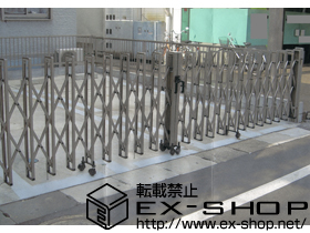 のカーゲート トリップゲート PC型 ノンレール 両開き 施工例