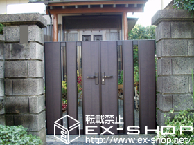 の門扉 ライフモダン門扉MM-SA型 両開き［柱使用］ 施工例