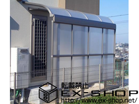 のテラス屋根 ライザーテラスII  R型 テラスタイプ 単体　出幅違い  積雪〜20ｃｍ対応 施工例