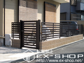 の門扉 ニューカムフィ5型 門柱タイプ片開き 施工例
